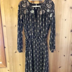 Free People Long Length Printed Dress